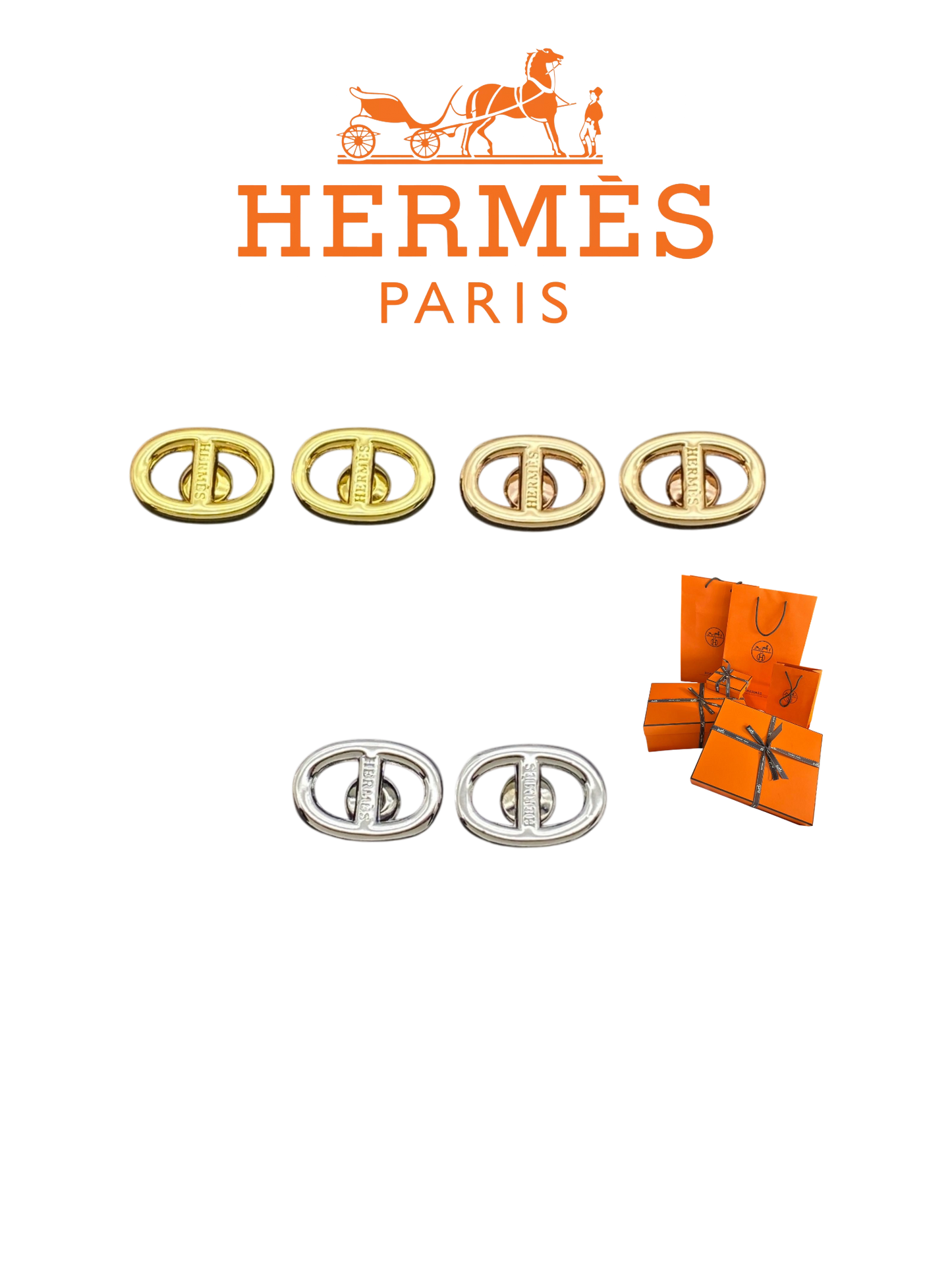 HERMÈS CHAINE D'ANCRE EARINGS – Full Set - 1:1 HIGH END