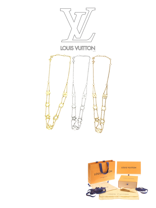 LOUIS VUITTON MONOGRAM FLOWER NECKLACE – Full Set - 1:1 HIGH END