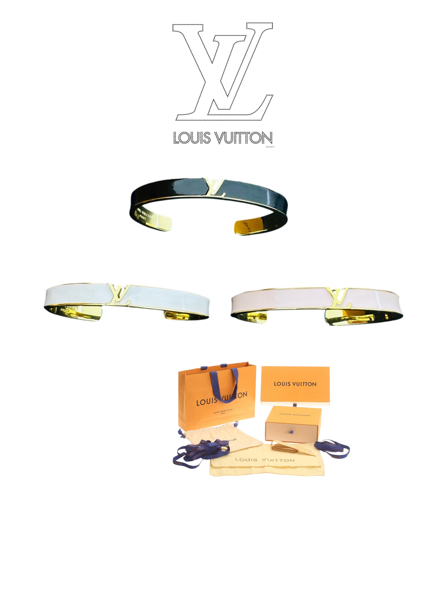 LOUIS VUITTON LV ICONIC ENAMEL BRACELET – Full Set - 1:1 HIGH END