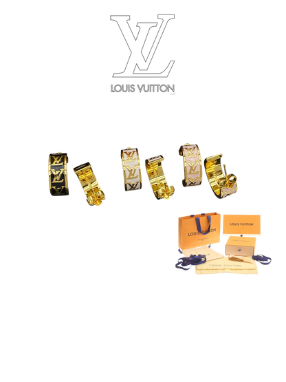 LOUIS VUITTON LV ICONIC ENAMEL EARRINGS – Full Set - 1:1 HIGH END