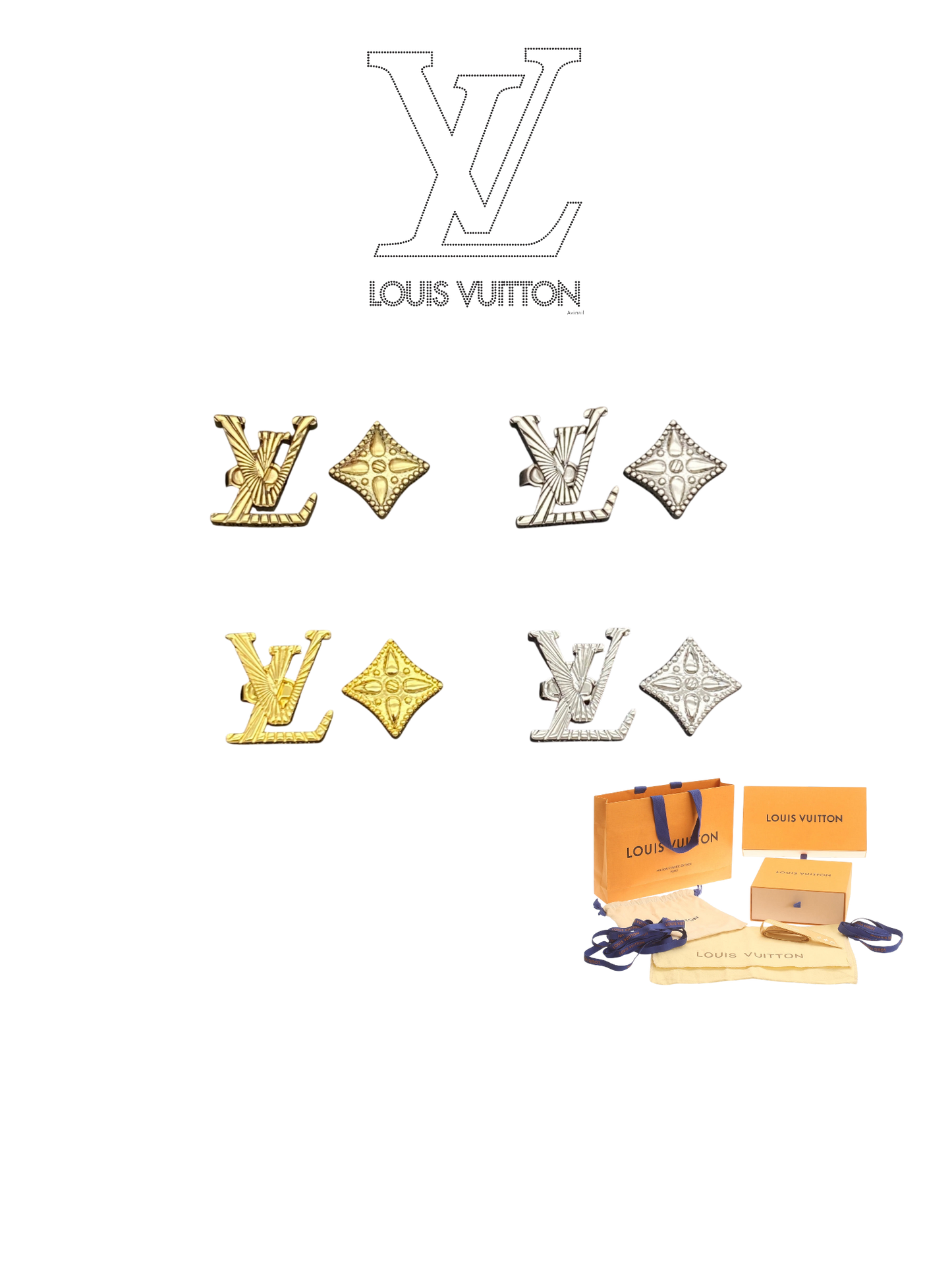 LOUIS VUITTON LV HERITAGE EARRINGS – Full Set - 1:1 HIGH END