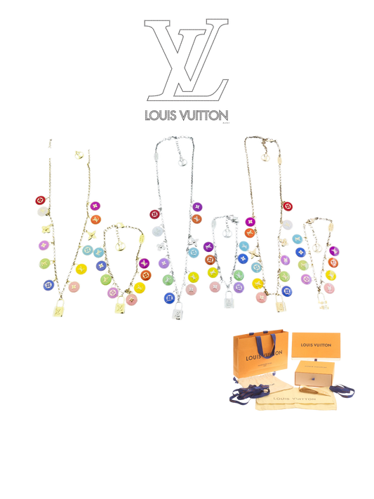 LOUIS VUITTON CONFETTI NECKLACE / BRACELET – Full Set - 1:1 HIGH END