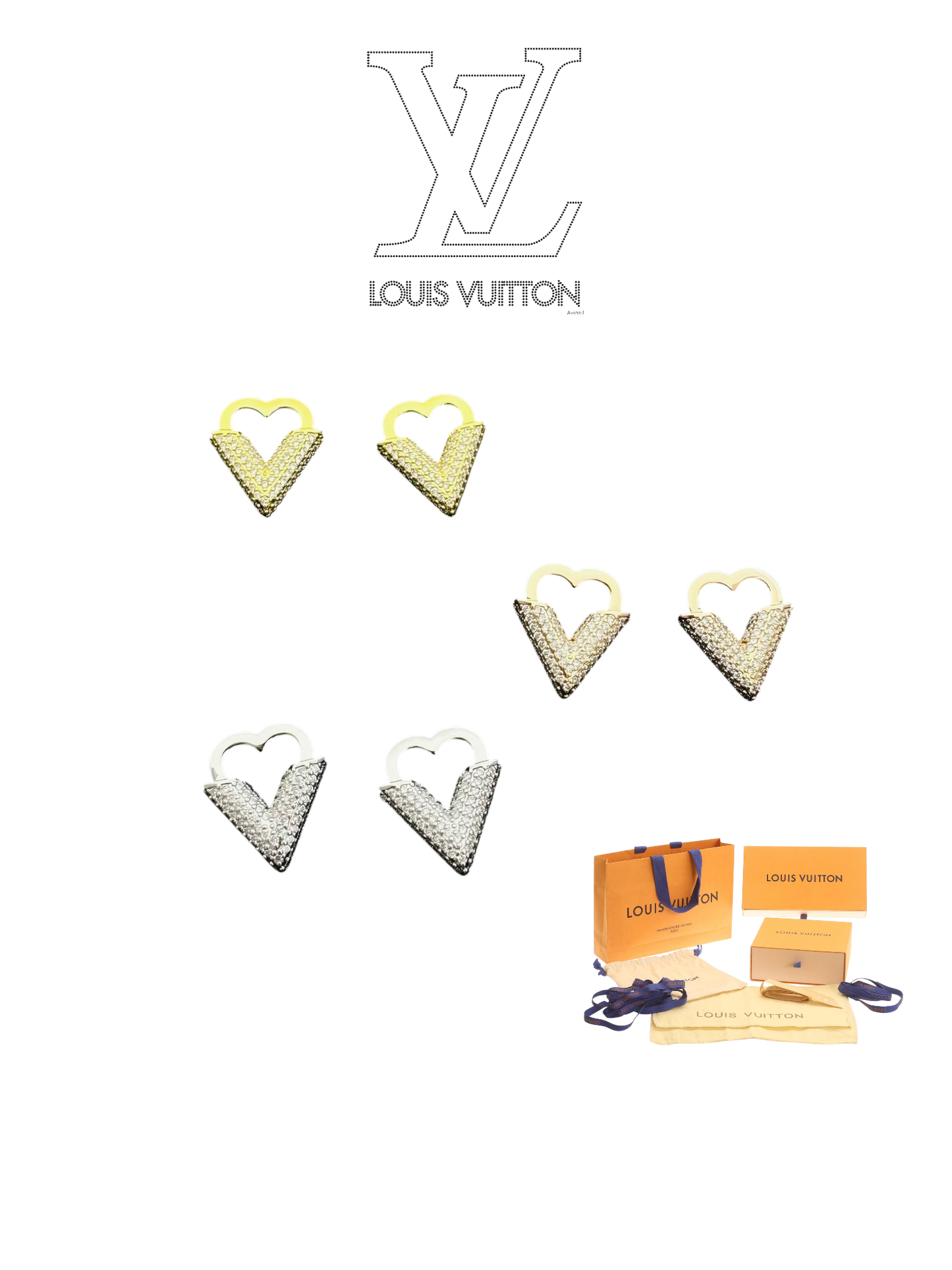 LOUIS VUITTON ESSENTIAL LOVE EARRINGS – Full Set - 1:1 HIGH END
