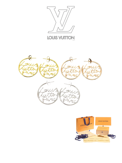 LOUIS VUITTON LV SCRIPT HOOPS – FULL SET – 1:1 HIGH END