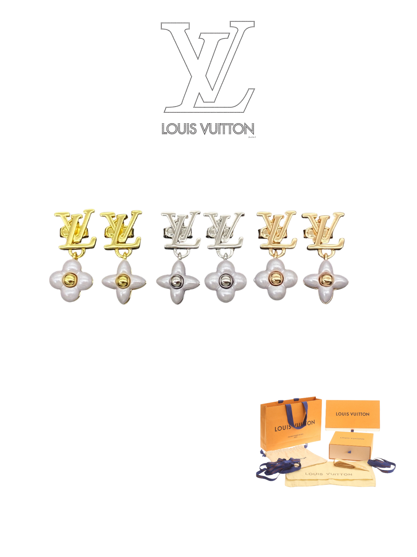 LOUIS VUITTON COLOR BLOSSOM EARRINGS – FULL SET - 1:1 HIGH END
