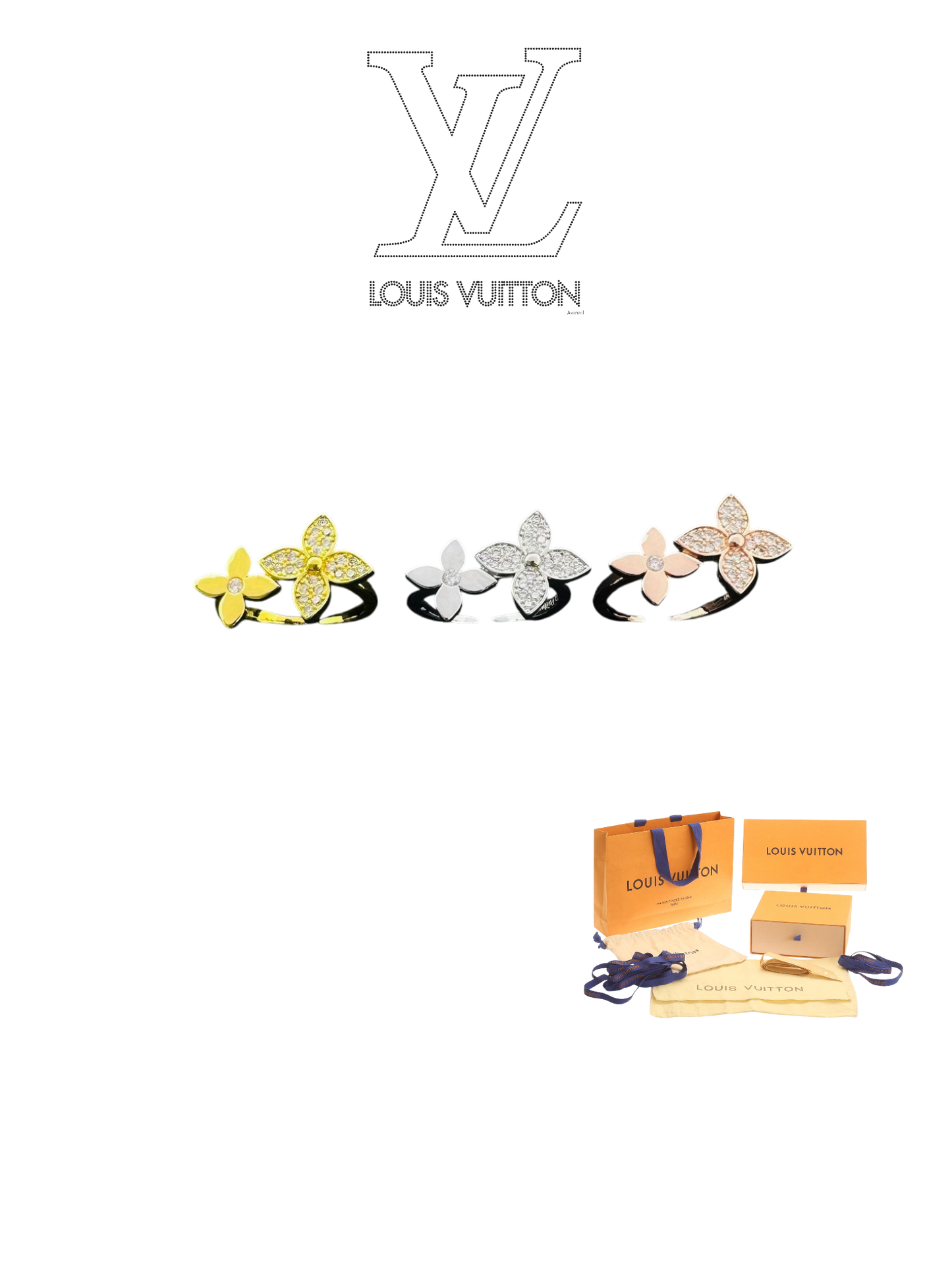LOUIS VUITTON IDYLLE BLOSSOM RING – Full Set - 1:1 HIGH END