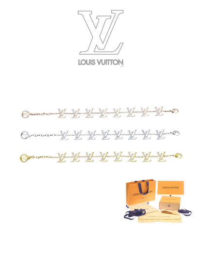 LOUIS VUITTON LV CRYSTAL LOGO BRACELET – Full Set - 1:1 HIGH END