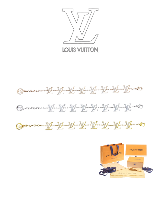 LOUIS VUITTON LV CRYSTAL LOGO BRACELET – Full Set - 1:1 HIGH END
