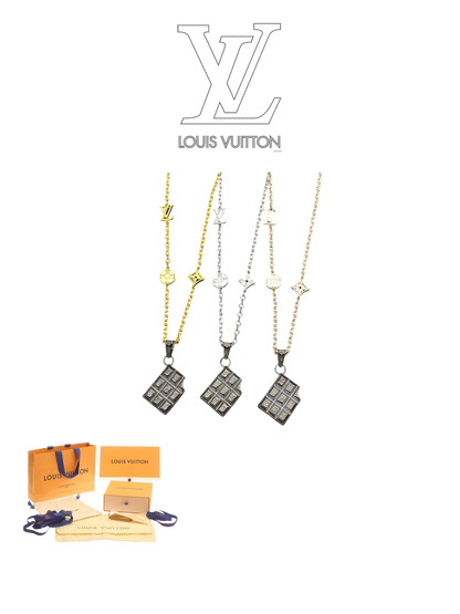 LOUIS VUITTON MONOGRAM TAG NECKLACE – Full Set - 1:1 HIGH END