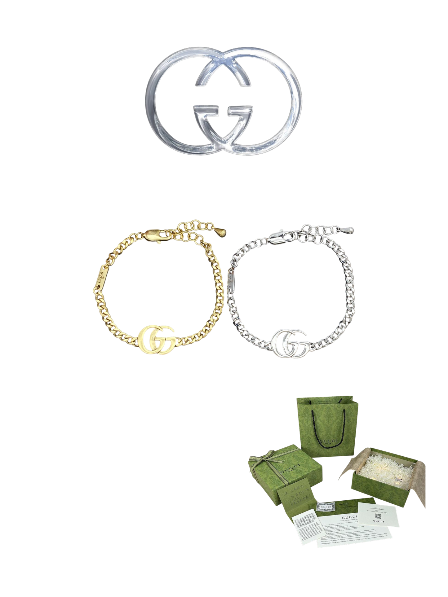 GUCCI GG MARMONT CHAIN BRACELET – Full Set - 1:1 HIGH END