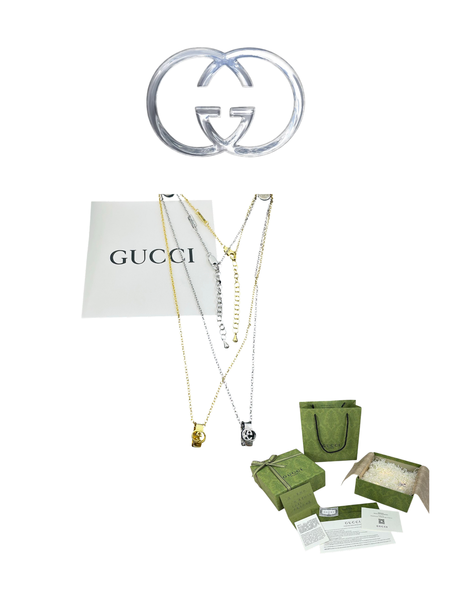 GUCCI INTERLOCKING G NECKLACE – Full Set - 1:1 HIGH END