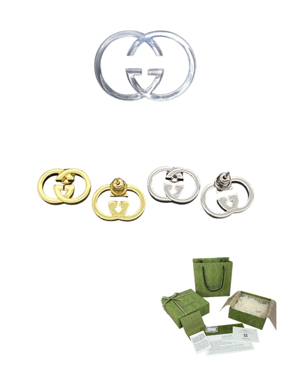 GUCCI INTERLOCKING G STUD EARRINGS – Full Set - 1:1 HIGH END
