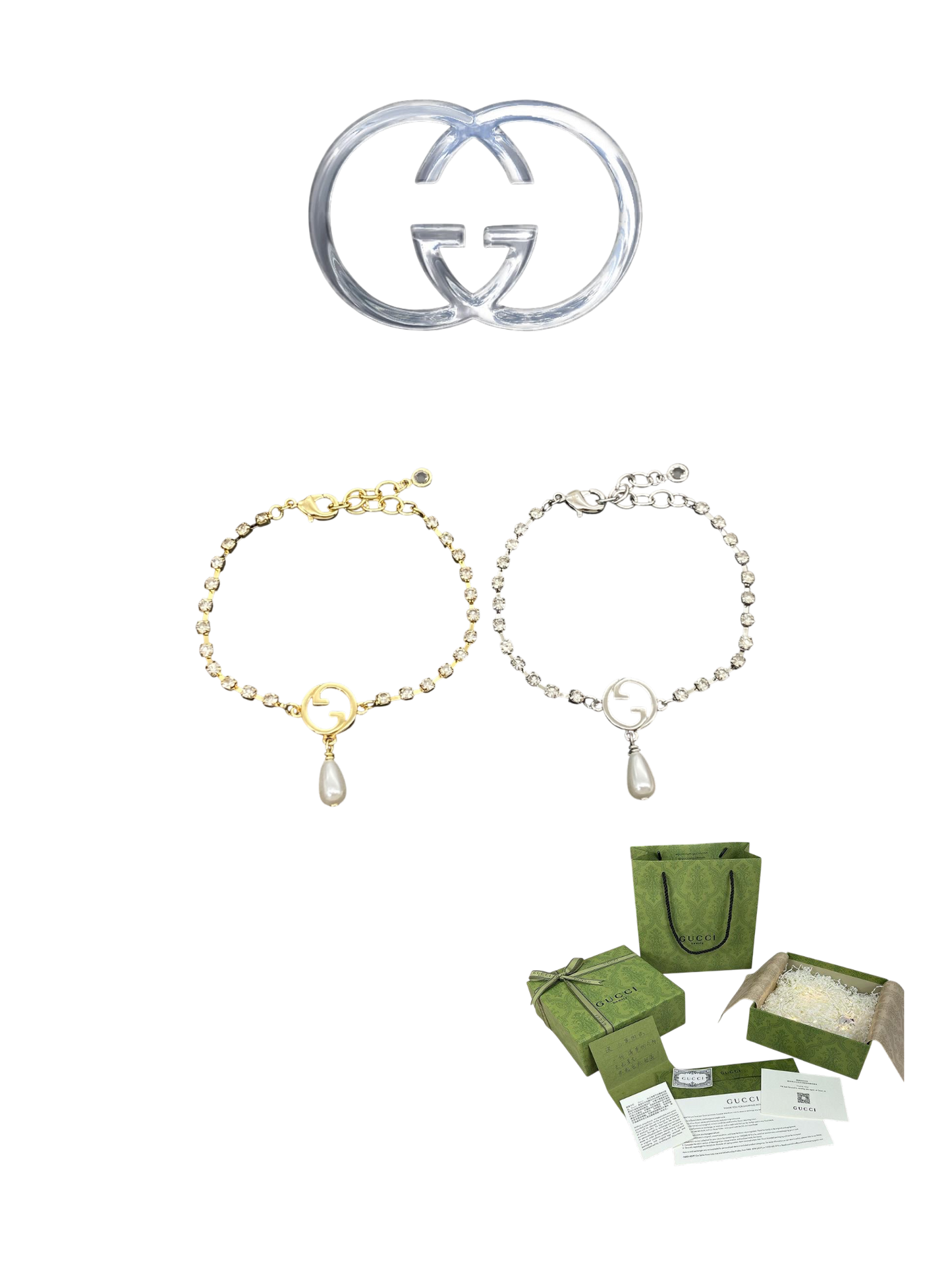 GUCCI GG MARMONT CRYSTAL BRACELET – Full Set - 1:1 HIGH END