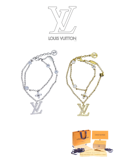 LOUIS VUITTON CRYSTAL LV LAYERED BRACELET – FULL SET – 1:1 HIGH END