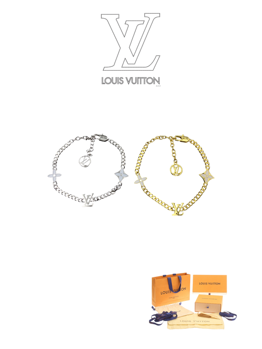 LOUIS VUITTON MONOGRAM FLOWER CHAIN BRACELET – FULL SET – 1:1 HIGH END