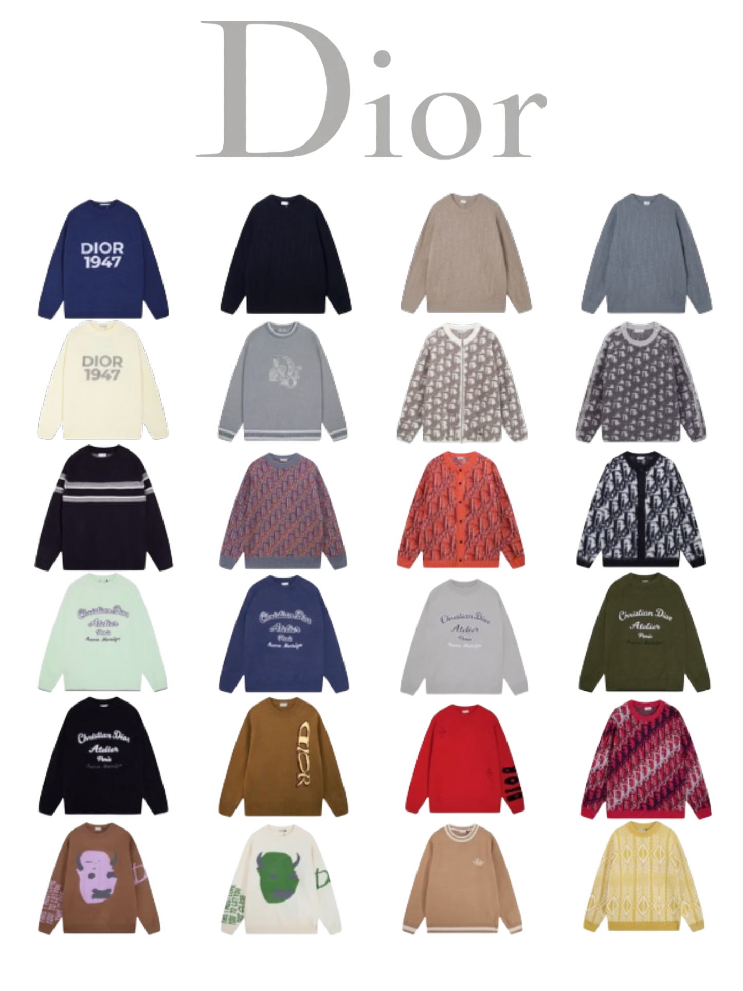 DIOR LOGO KNIT SWEATER– HIGH END