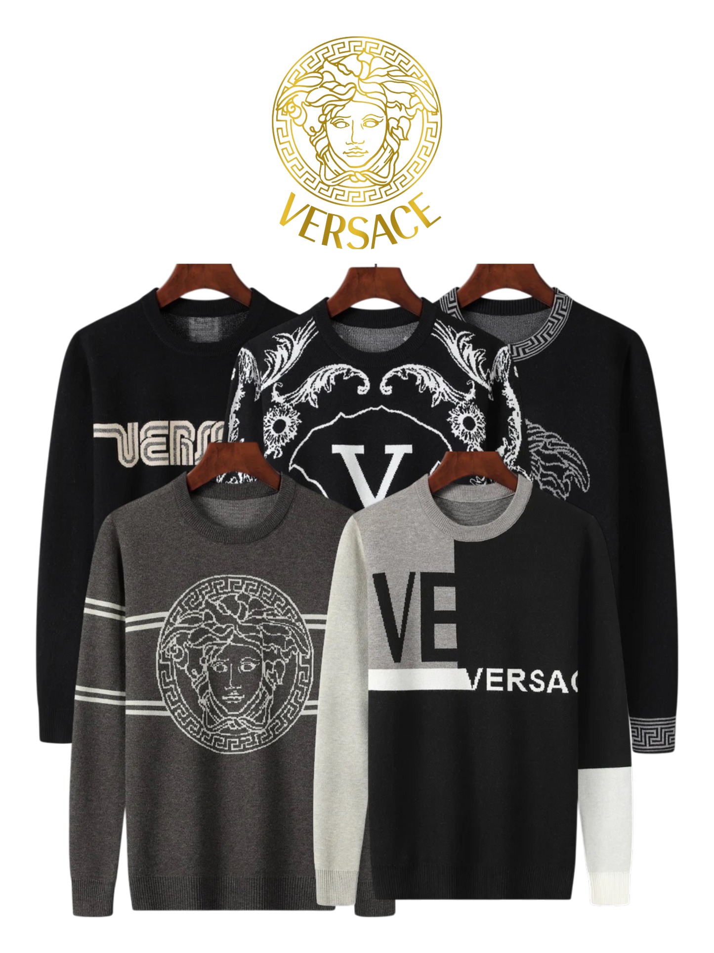 VERSACE LOGO KNIT SWEATER – 1:1 HIGH END