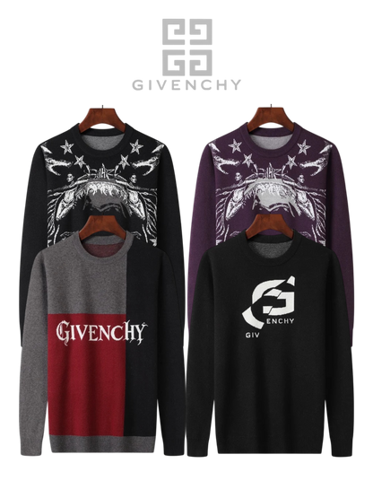 GIVENCHY COLOR BLOCK LOGO KNIT SWEATER – 1:1 HIGH END