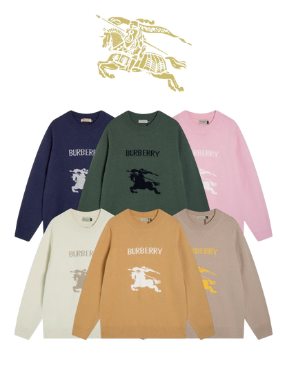 BURBERRY EQUESTRIAN KNIGHT LOGO KNIT SWEATER – 1:1 HIGH END
