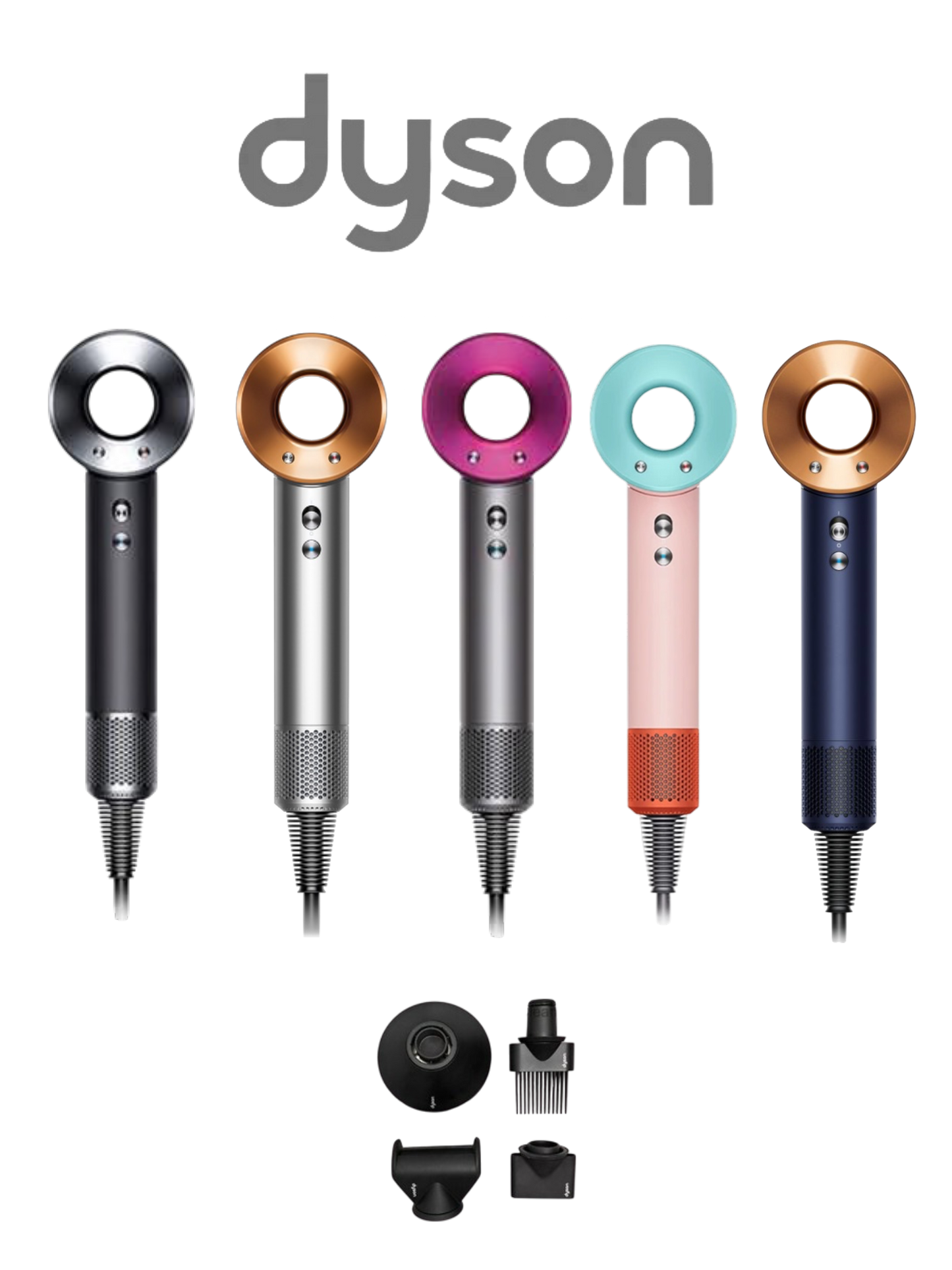 DYSON SUPERSONIC™ HAIR DRYER COLLECTION – MULTIPLE COLORS & FULL SET – HIGH END