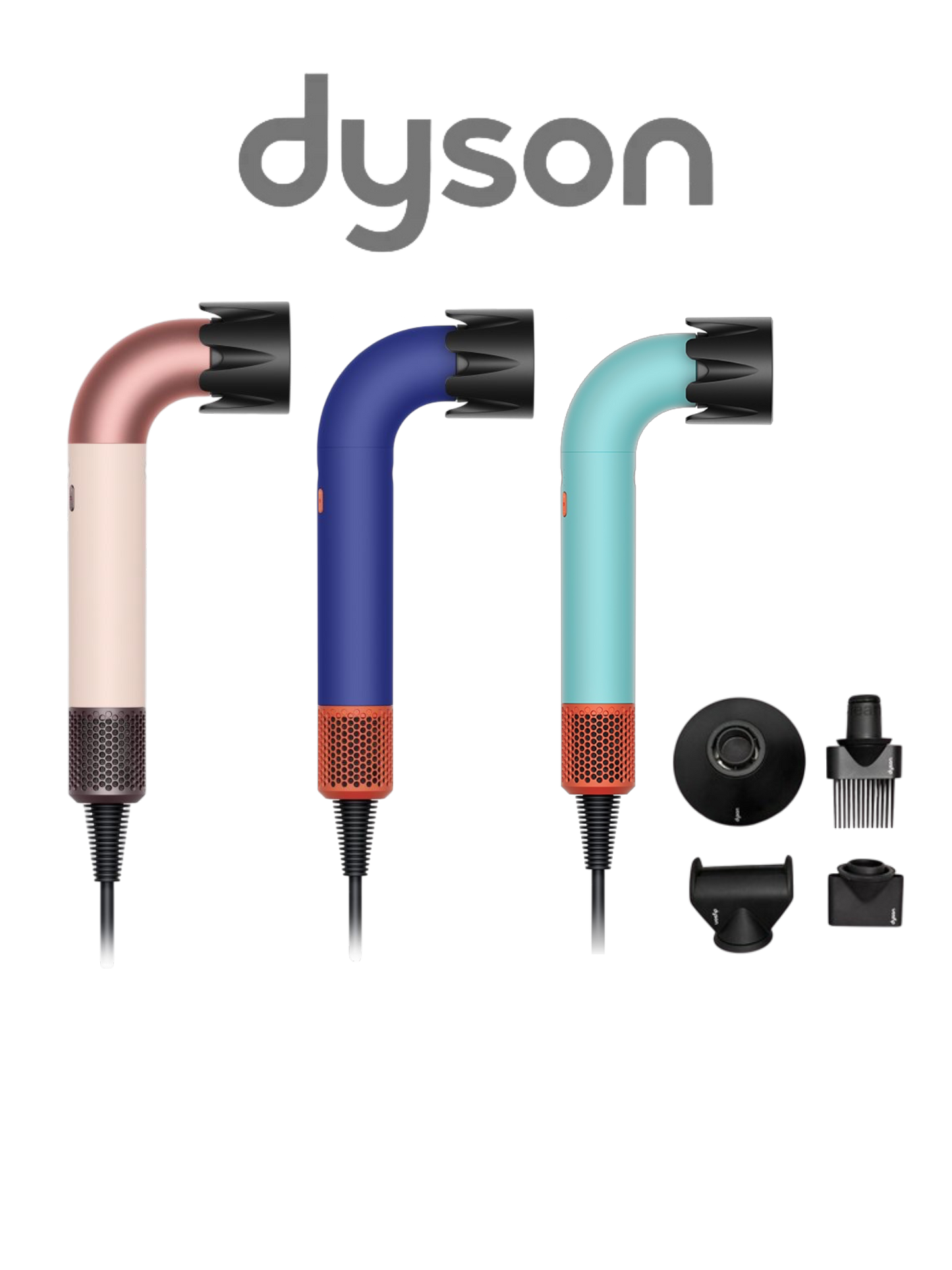 DYSON SUPERSONIC™ HAIR DRYER – CERAMIC PINK / ROSE GOLD – PRUSSIAN BLUE / RICH COPPER – CERAMIC PATINA / TOPAZ – FULL SET – HIGH END