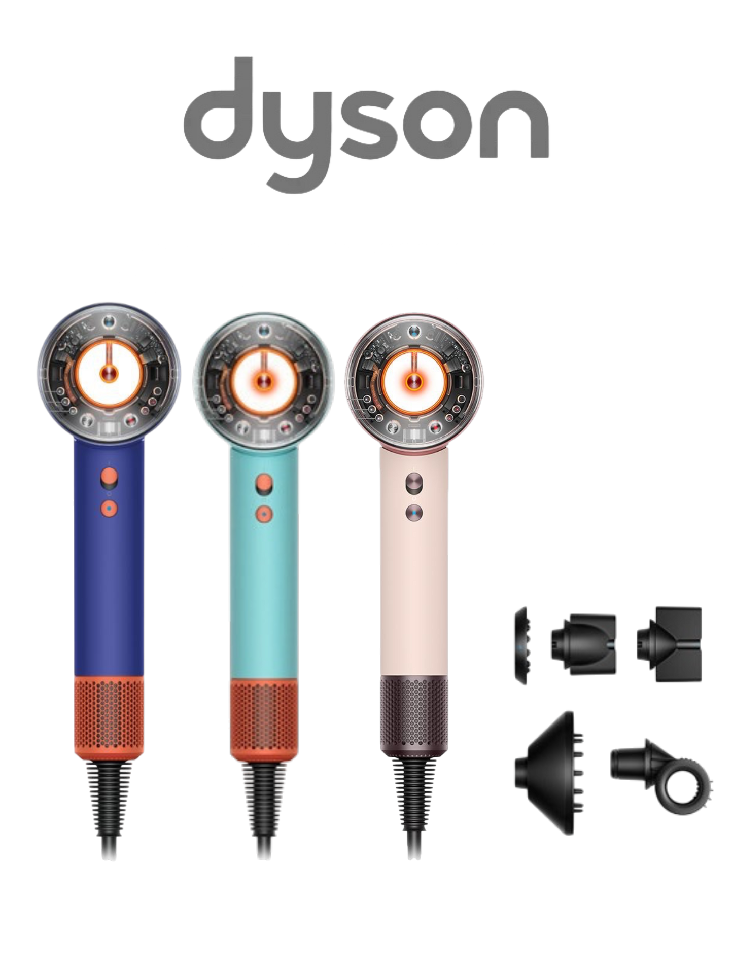 DYSON SUPERSONIC™ HAIR DRYER – 3 COLORS – FULL SET – HIGH END