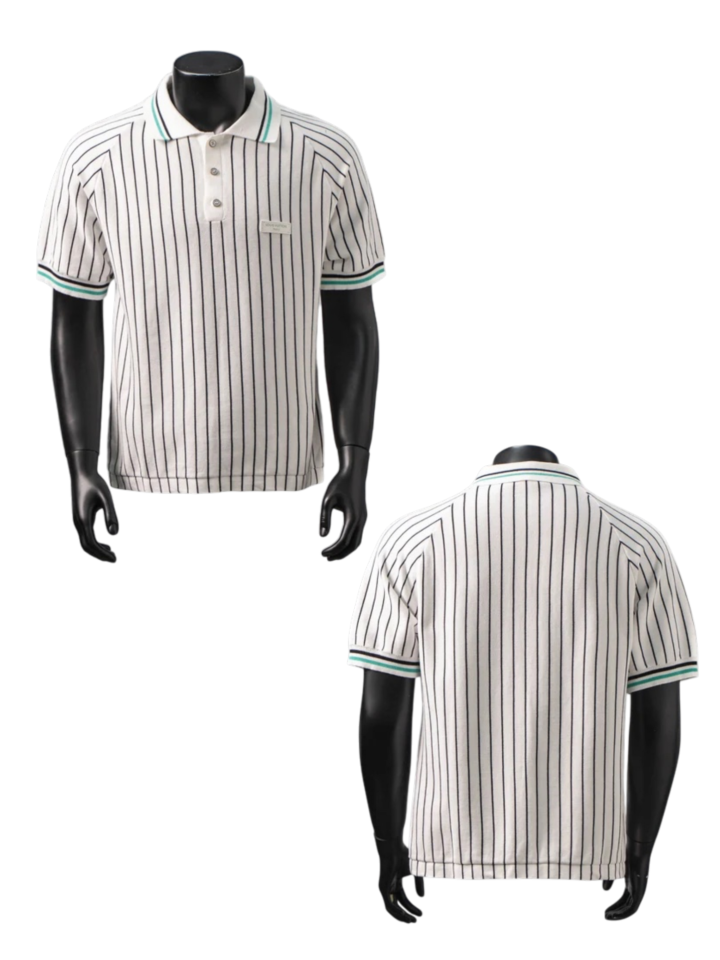 LOUIS VUITTON STRIPED KNIT SHORT-SLEEVE POLO SHIRT – 1:1 HIGH END
