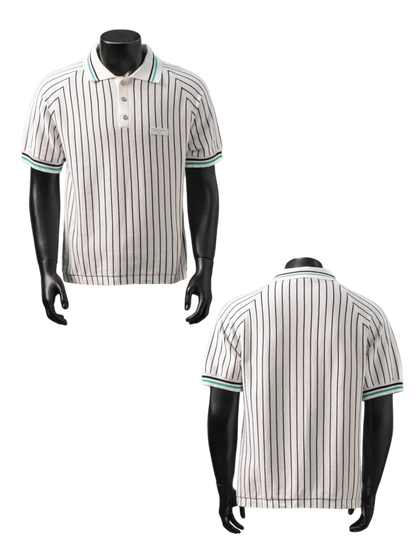 LOUIS VUITTON STRIPED KNIT SHORT-SLEEVE POLO SHIRT – 1:1 HIGH END