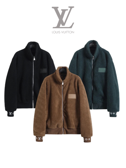 LOUIS VUITTON 25FW MONOGRAM CUFFS FLEECE JACKET – INDIVIDUAL PIECE – 1:1 HIGH END