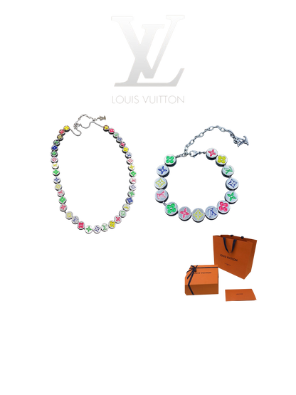 LOUIS VUITTON MONOGRAM COLORS BRACELET/NECKLACE – Full Set - 1:1 HIGH END