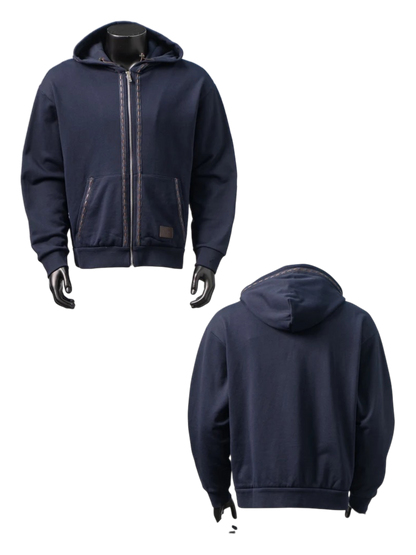FENDI LEATHER LABEL ZIP HOODIE – 1:1 HIGH END