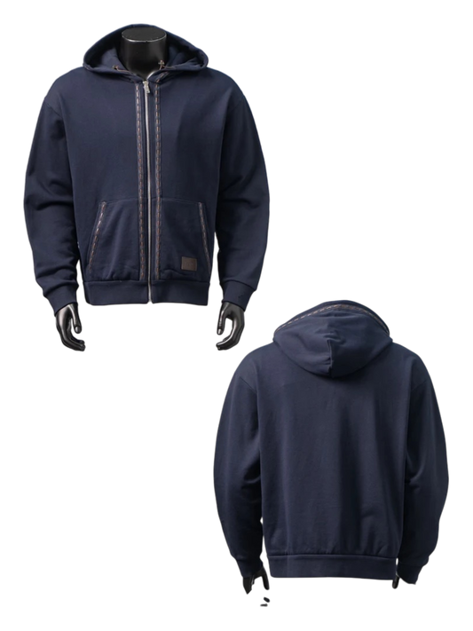 FENDI LEATHER LABEL ZIP HOODIE – 1:1 HIGH END