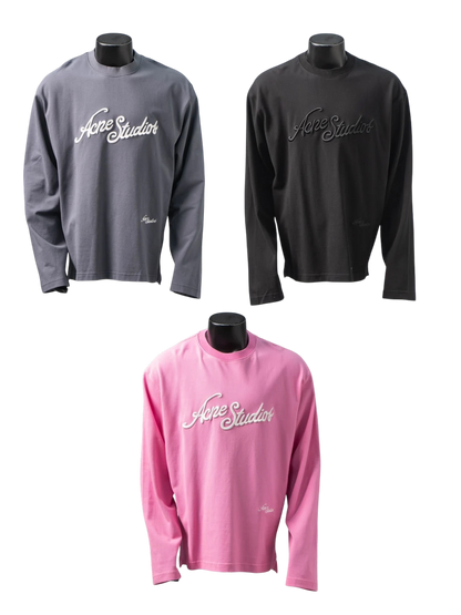 ACNE STUDIOS EMBROIDERED LOGO LONG SLEEVE T-SHIRT – 1:1 HIGH END