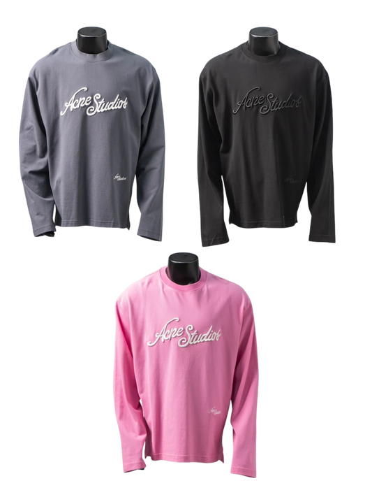 ACNE STUDIOS EMBROIDERED LOGO LONG SLEEVE T-SHIRT – 1:1 HIGH END