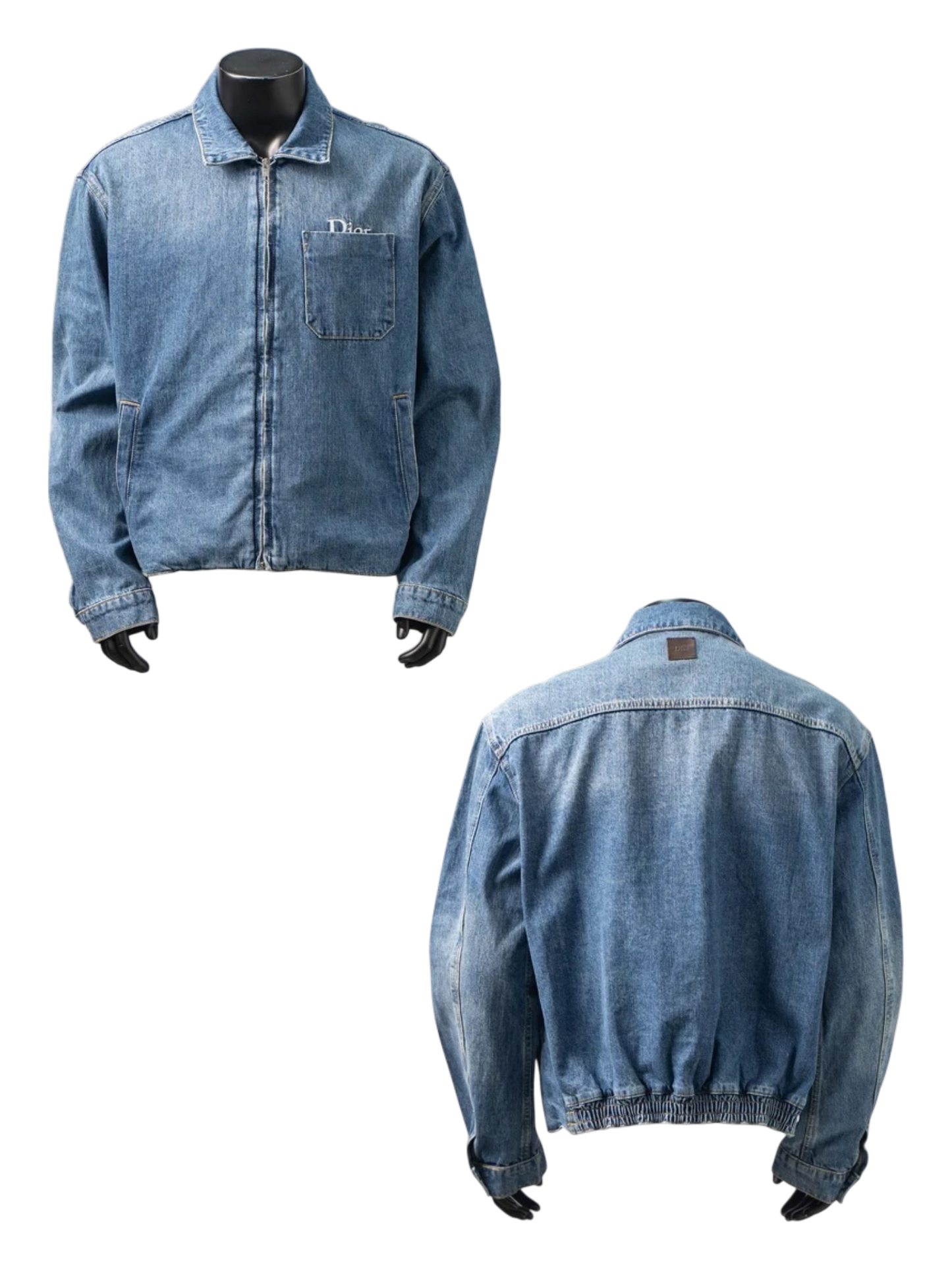 DIOR CD EMBROIDERED POCKET ZIPPER DENIM JACKET– 1:1 HIGH END