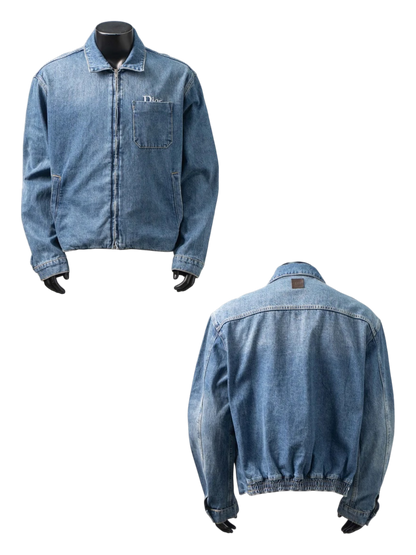 DIOR CD EMBROIDERED POCKET ZIPPER DENIM JACKET– 1:1 HIGH END