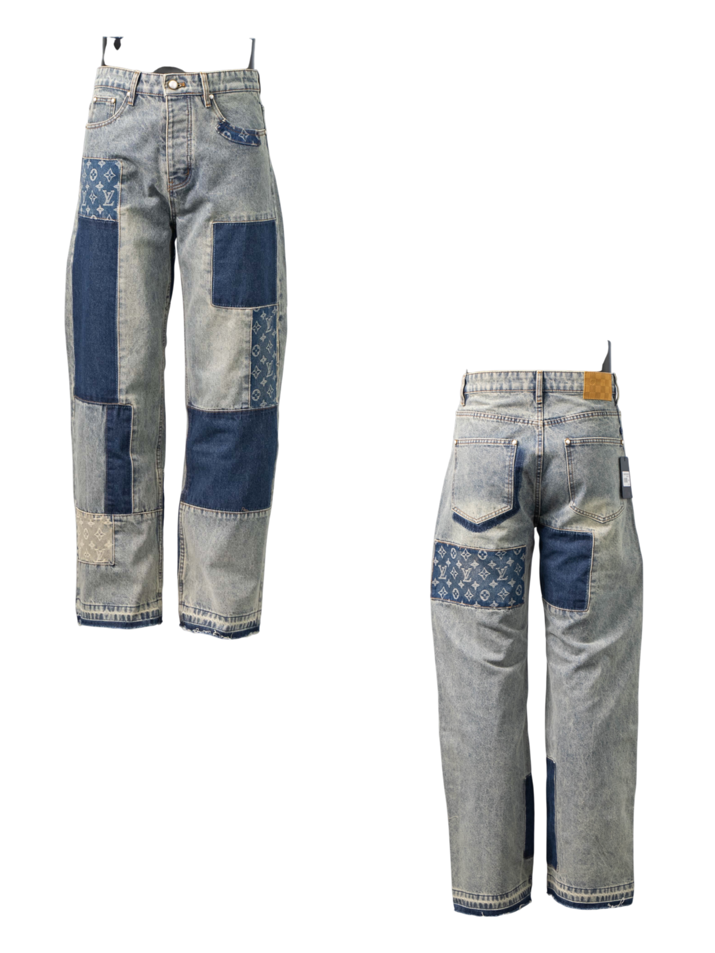 LOUIS VUITTON MONOGRAM PATCHWORK DENIM SKATE PANTS – 1:1 HIGH END