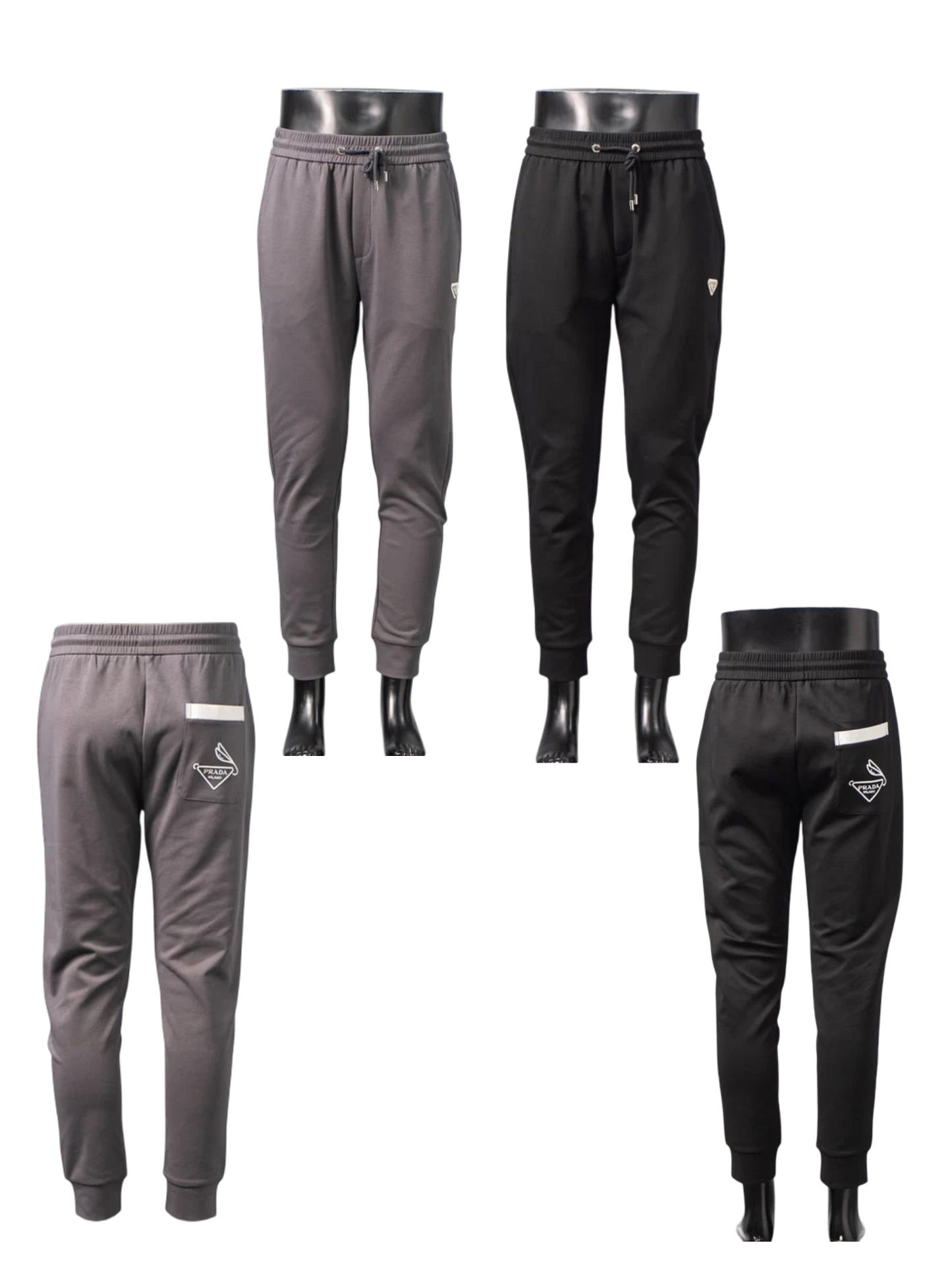 PRADA 2025SS INVERTED TRIANGLE CONTRAST POCKET TRACK PANTS – 1:1 HIGH END