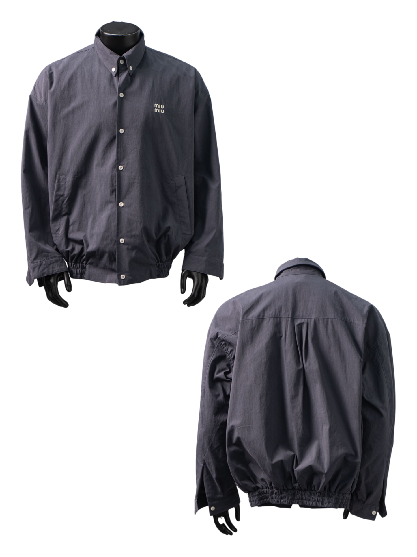 MIU MIU EMBROIDERED LOGO SNAP-BUTTON CASUAL JACKET– 1:1 HIGH END