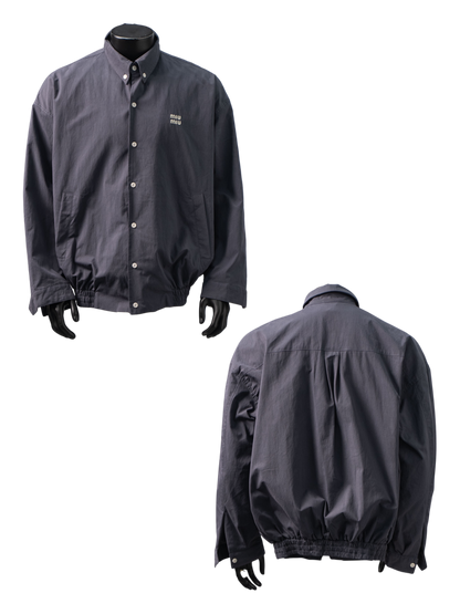 MIU MIU EMBROIDERED LOGO SNAP-BUTTON CASUAL JACKET– 1:1 HIGH END