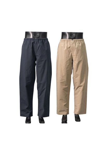 PRADA TWO-TONE LETTER LOGO LINEN-COTTON CASUAL TRACK PANTS – 1:1 HIGH END
