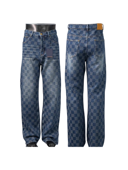 LOUIS VUITTON LV DAMIER MONOGRAM DENIM SKATE PANTS – 1:1 HIGH END