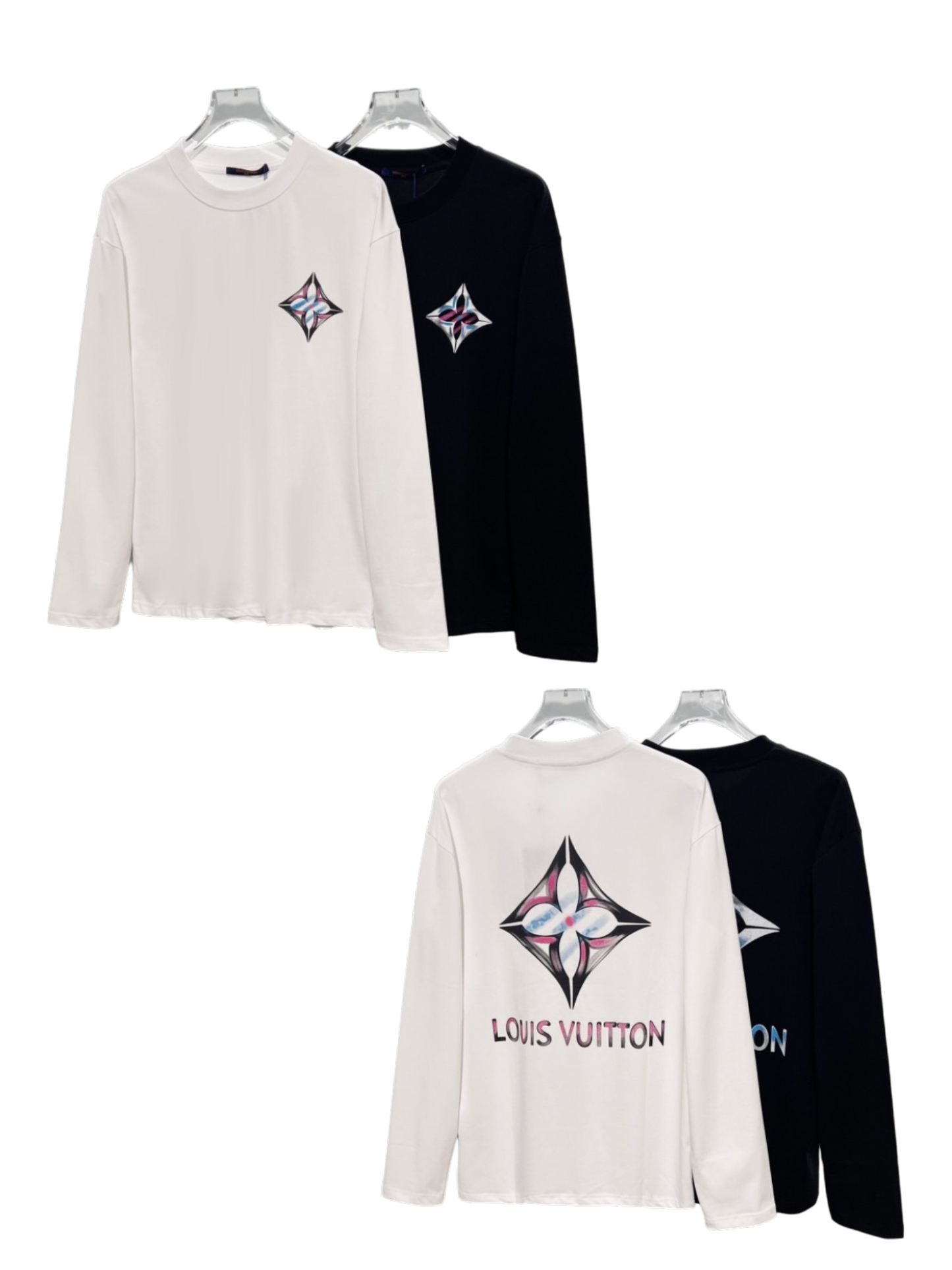 LOUIS VUITTON LV 2026FW GRAFFITI MONOGRAM FLOWER LONG SLEEVE T-SHIRT– 1:1 HIGH END