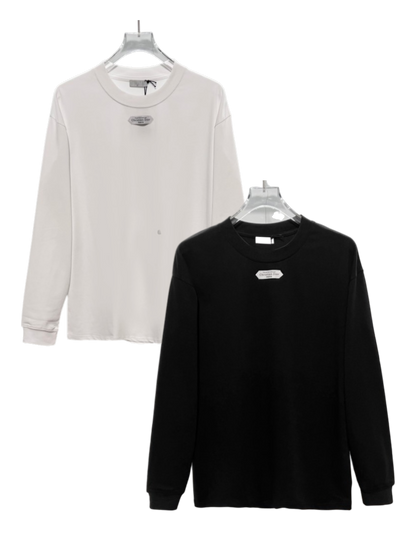 LOEWE 2026FW ANAGRAM EMBROIDERED SIGNATURE LONG SLEEVE T-SHIRT – 1:1 HIGH END