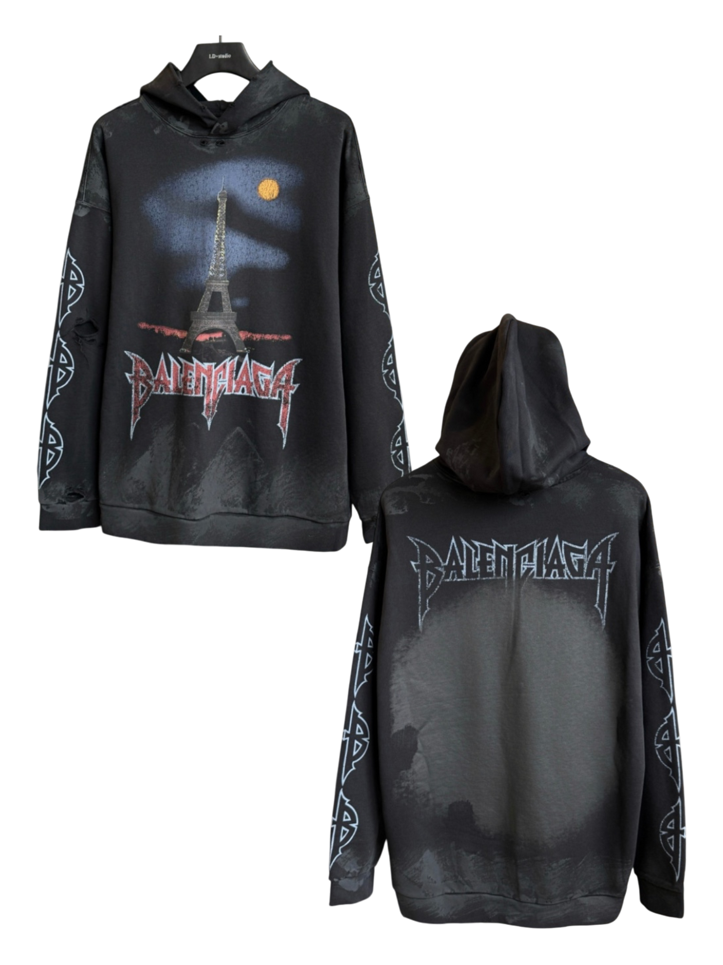 BALENCIAGA PARIS MOON 460G HEAVYWEIGHT HOODIE– 1:1 HIGH END