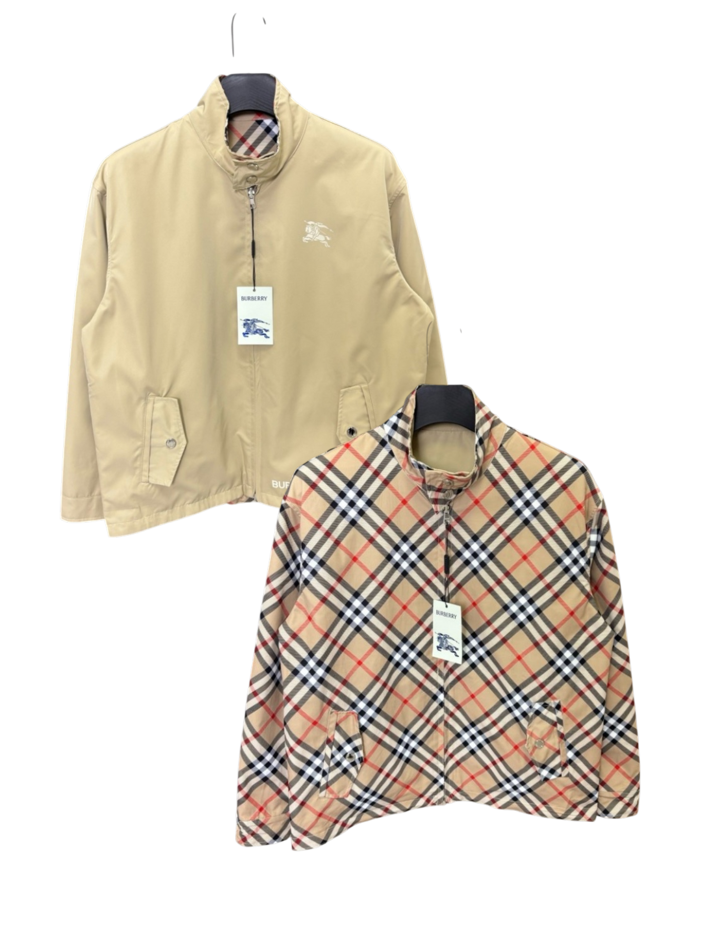 BURBERRY VINTAGE CHECK REVERSIBLE TWO-WAY CASUAL JACKET– 1:1 HIGH END