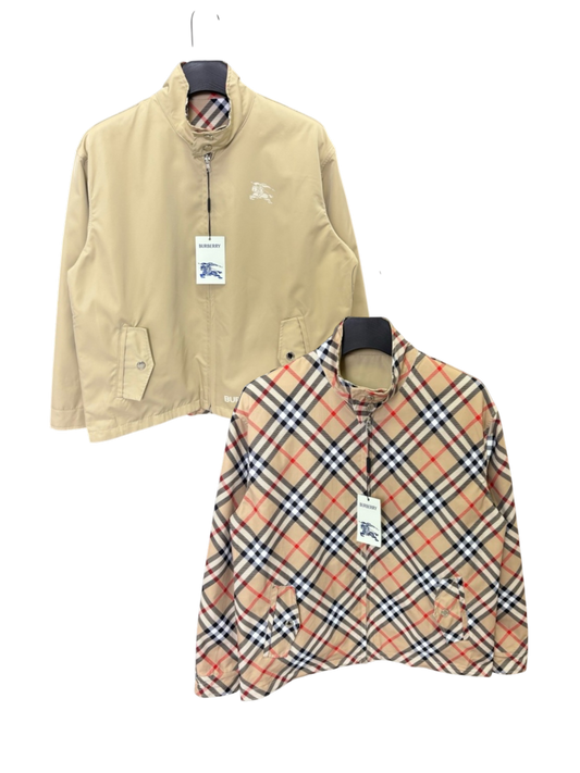 BURBERRY VINTAGE CHECK REVERSIBLE TWO-WAY CASUAL JACKET– 1:1 HIGH END