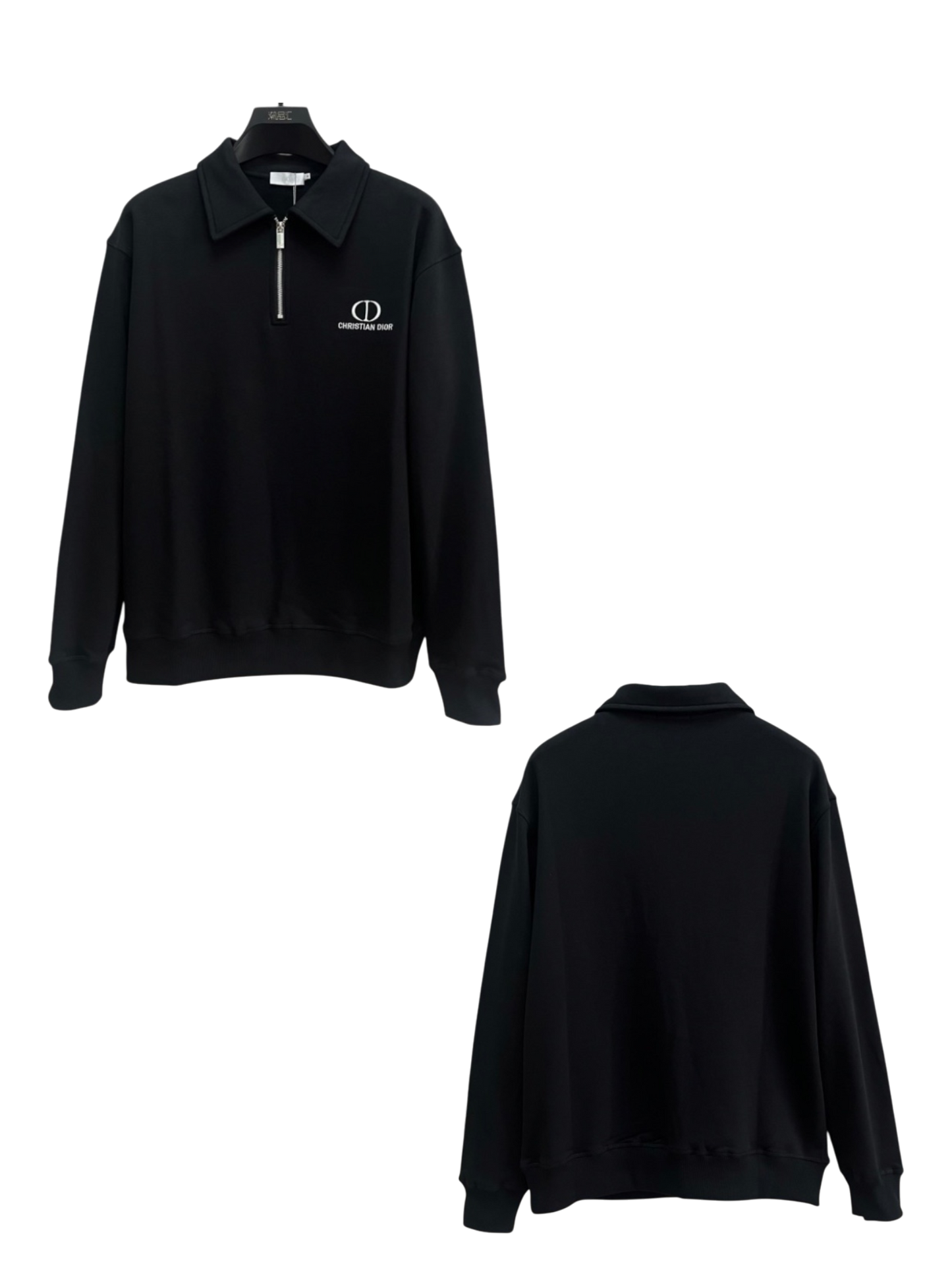 DIOR 2026FW CD MINIMALIST EMBROIDERED HALF-ZIP POLO SWEATER – 1:1 HIGH END