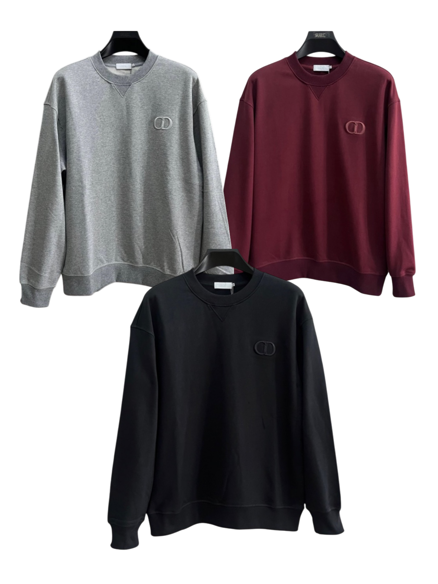 DIOR 2026FW CD EMBOSSED MINIMALIST CREWNECK SWEATSHIRT – 1:1 HIGH END