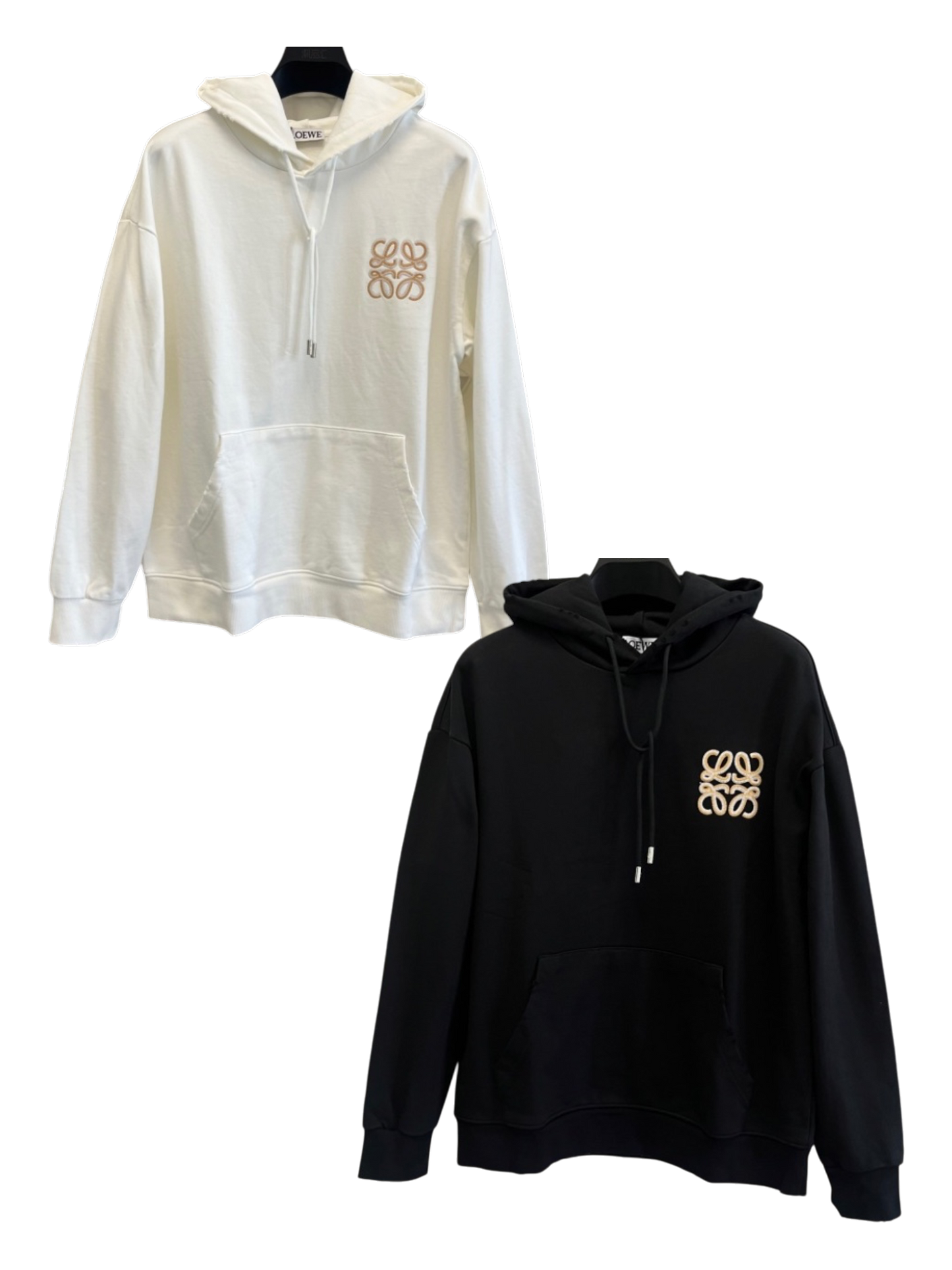 LOEWE 2026FW ANAGRAM EMBROIDERED BOUCLÉ HOODIE – 1:1 HIGH END